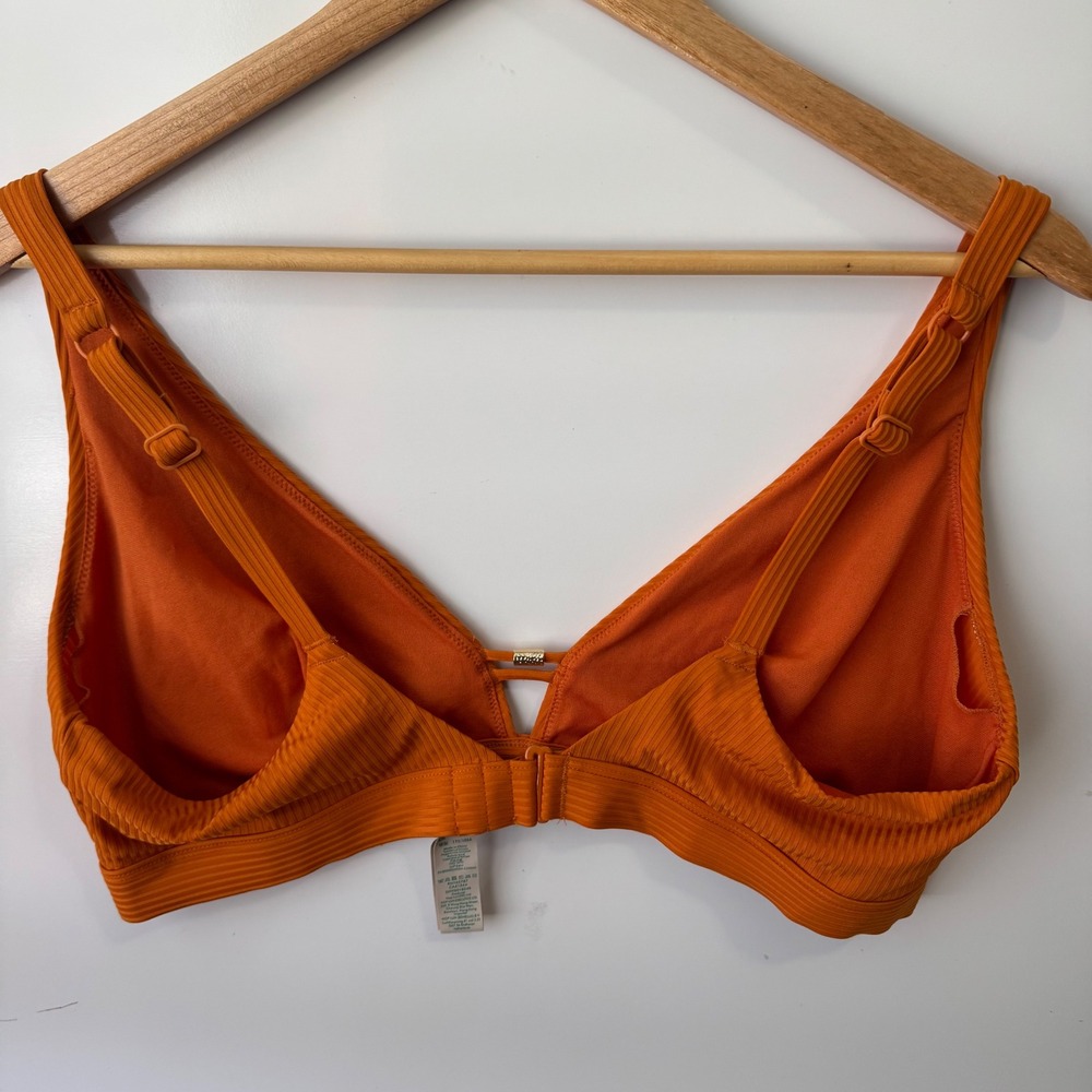 Dorina Ribbed‎ Bralette Plunge Adjustable Straps Orange 2XL - Picture 5 of 5